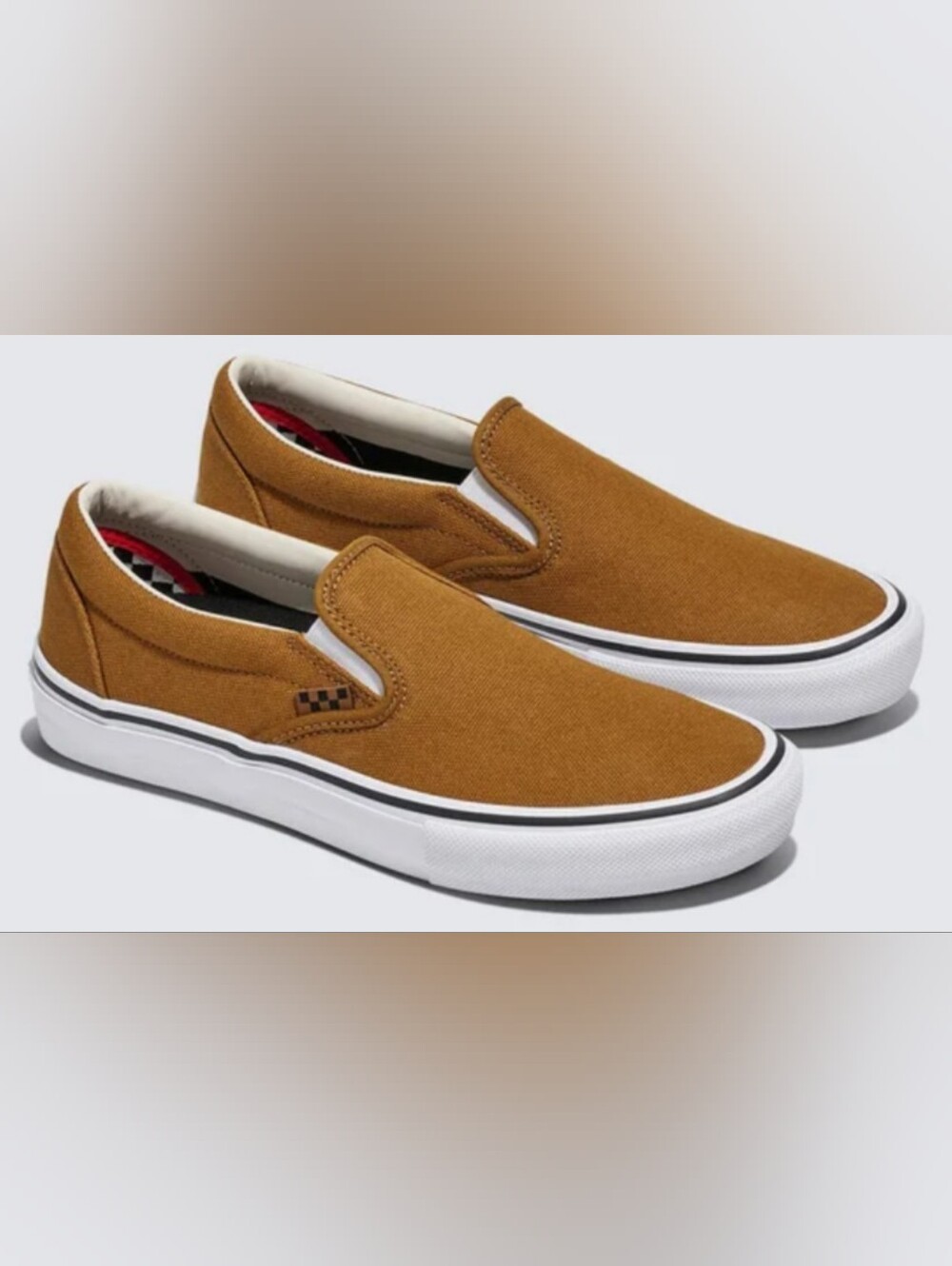 Vans Classic Slip-On Canvas Loafers Size M 7 W 8.5 Used Great